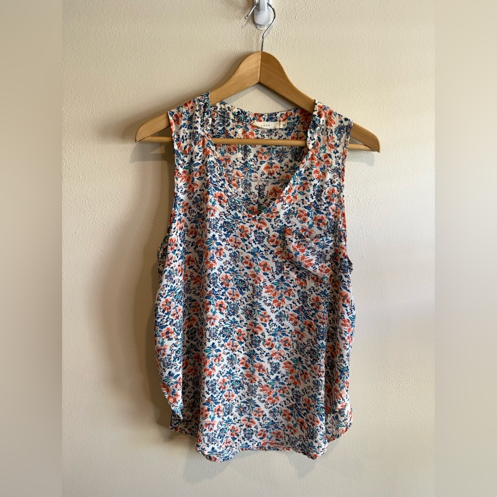 Lush Multicolor Floral Sleeveless Blouse